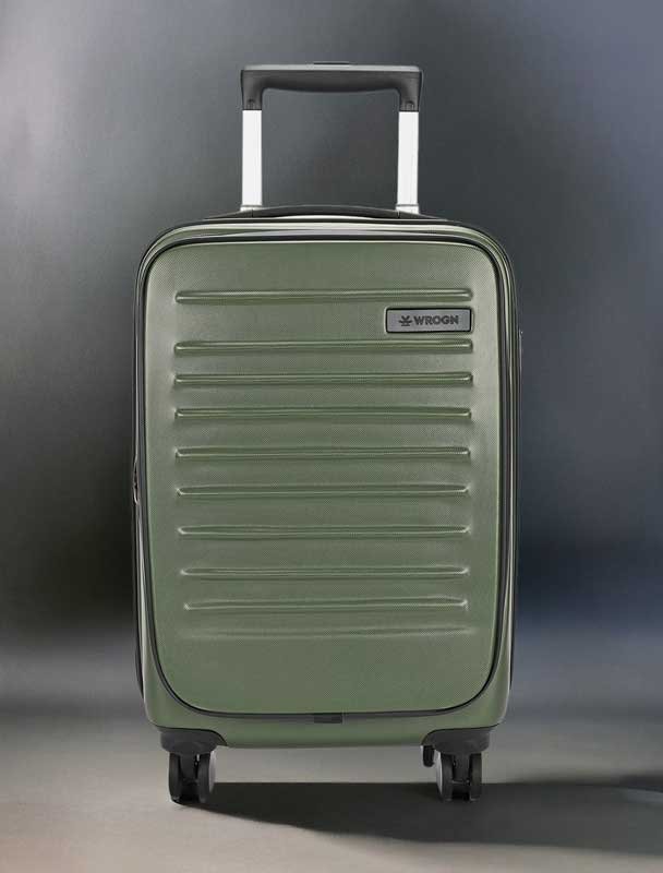 Kangaroo Laptop Hard 8 Wheel Cabin Trolley Suitcase - 20 Inch - 38L